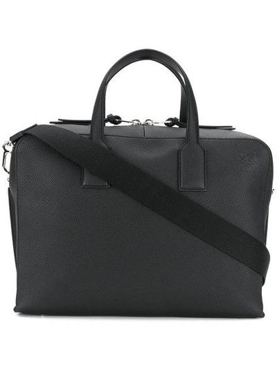 Shop Loewe Logo Embossed Holdall In Black