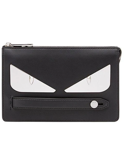 Shop Fendi Bag Bugs-appliqué Clutch In Black