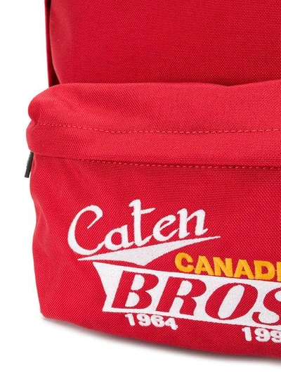 Shop Dsquared2 Caten Canadian Bros Backpack In Red