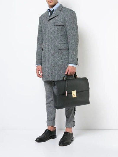 Shop Thom Browne Mr. Thom Briefcase - Black