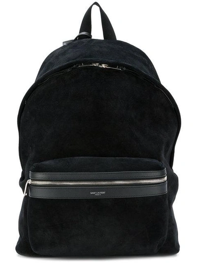 Shop Saint Laurent City Backpack In Black