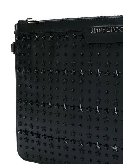 Shop Jimmy Choo 'derek' Studded Pouch In Black