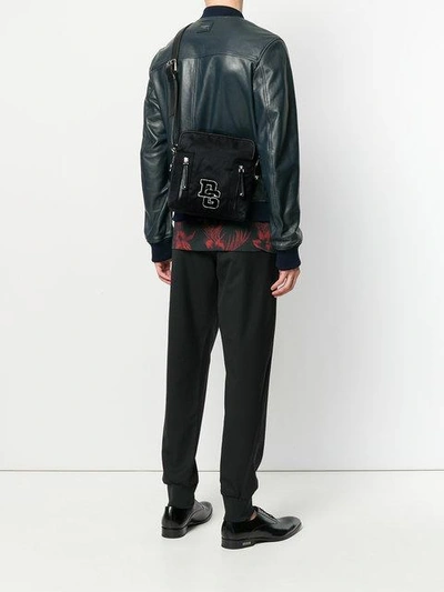 Shop Dolce & Gabbana Medium Brand Patch Messenger Bag In Black