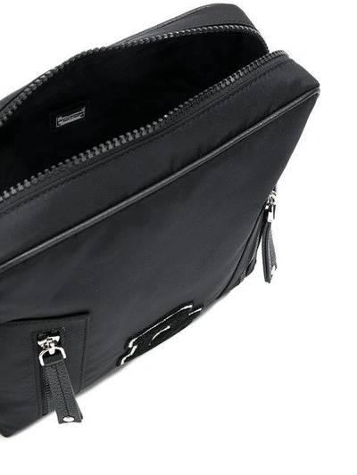 Shop Dolce & Gabbana Medium Brand Patch Messenger Bag In Black