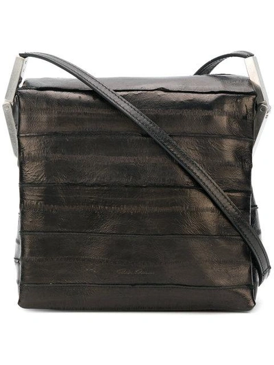 Shop Rick Owens Textured Shoulder Bag In Black