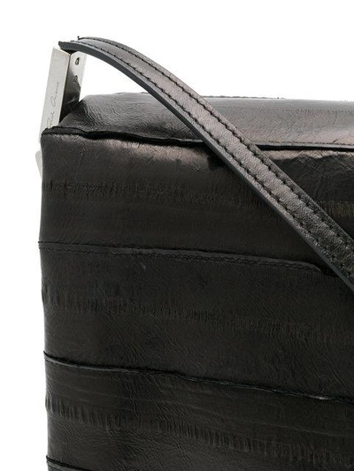 Shop Rick Owens Textured Shoulder Bag In Black