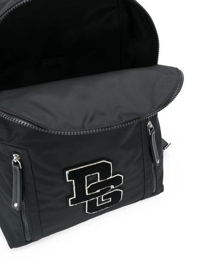 Shop Dolce & Gabbana Logo Patch Backpack In Black