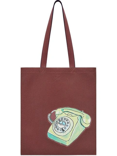 Shop Fendi Printed Tote Bag