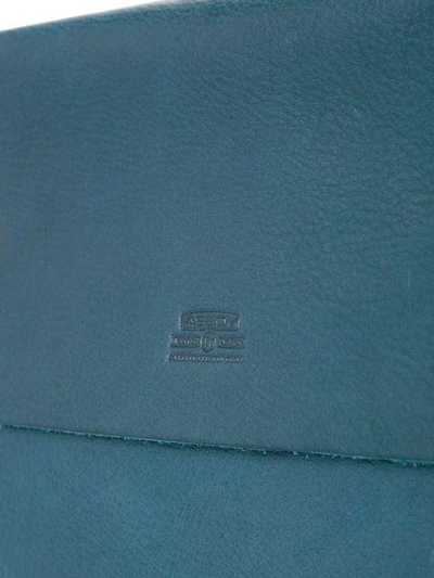 Shop As2ov Oiled Shrink Document Bag In Blue