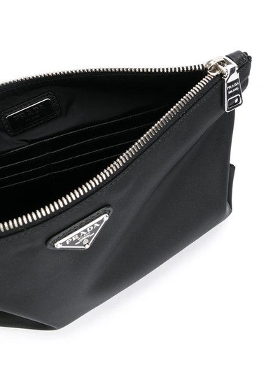 Shop Prada Vela Clutch Bag In Black