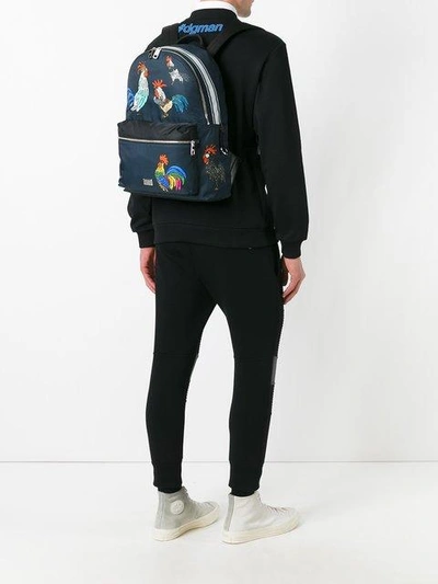Shop Dolce & Gabbana Volcano Rooster Print Backpack