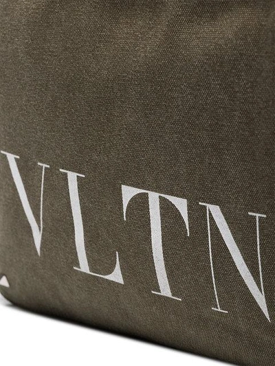 Shop Valentino Vltn Logo Backpack In Green