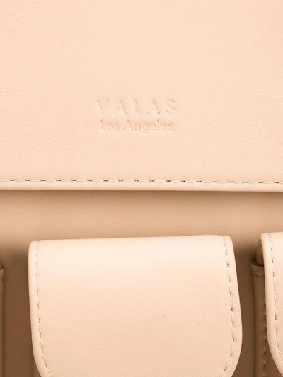 Shop Valas Multiple Pockets Small Backpack In Neutrals