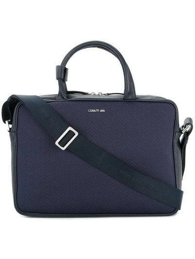 Shop Cerruti 1881 Shoulder Strap Laptop Bag In Blue