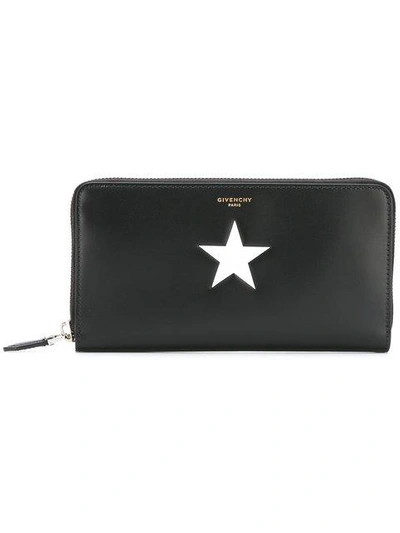 Shop Givenchy Star Print Zipped Wallet In 001