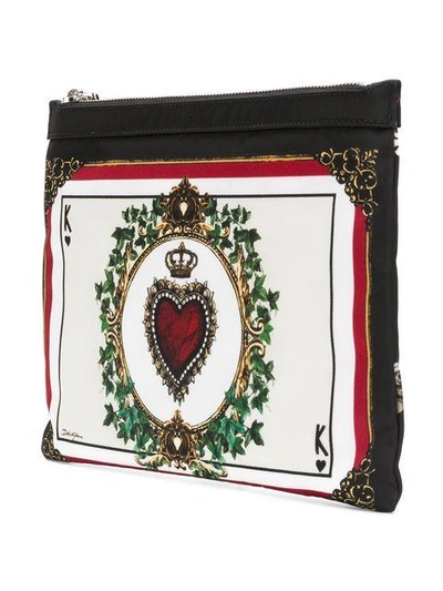 Shop Dolce & Gabbana Sacred Heart And Lemon Pouch - Black