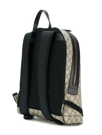 Shop Gucci Gg Supreme Hollywood Print Backpack In Neutrals