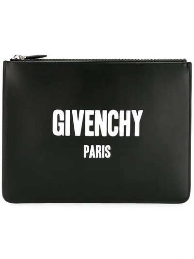 Shop Givenchy Paris Pouch - Black