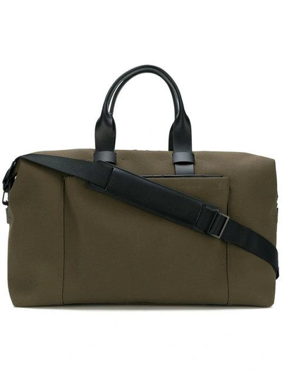 Shop Troubadour Fabric + Leather Weekender In Green
