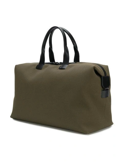 Shop Troubadour Fabric + Leather Weekender In Green
