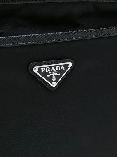 Shop Prada Nylon Shoulder Bag - Black