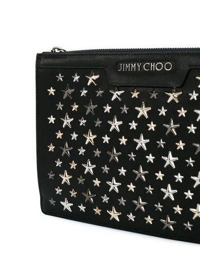 Shop Jimmy Choo 'derek' Clutch Mit Sternnieten - Schwarz In Black