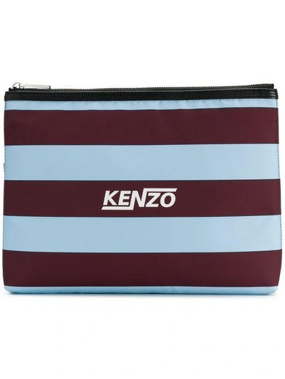 Shop Kenzo Striped Clutch
