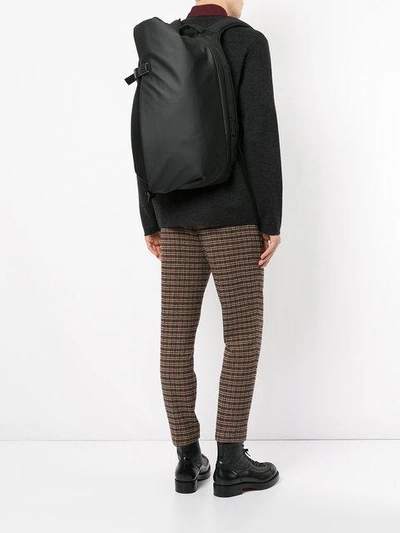 Côte And Ciel Dark Grey Isar Medium Backpack In Black