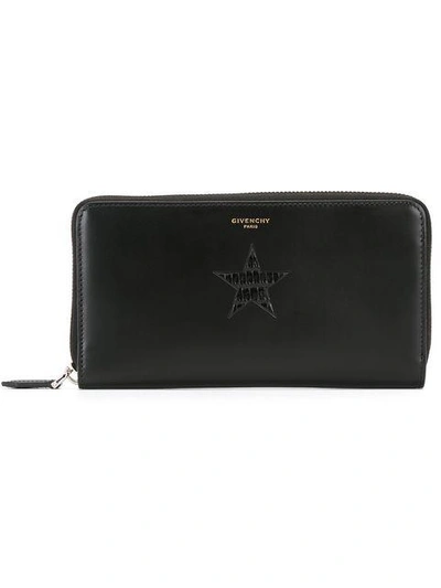 Shop Givenchy Star Patch Zipped Wallet