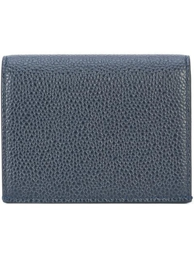 Shop Thom Browne Double Card Holder In Blue