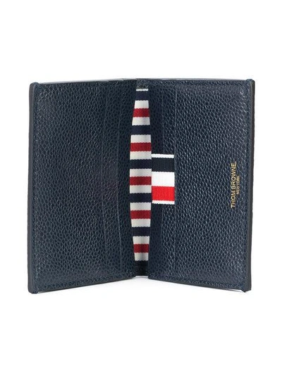 Shop Thom Browne Double Card Holder In Blue