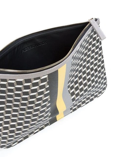 Shop Pierre Hardy Geometric Clutch Bag - Grey