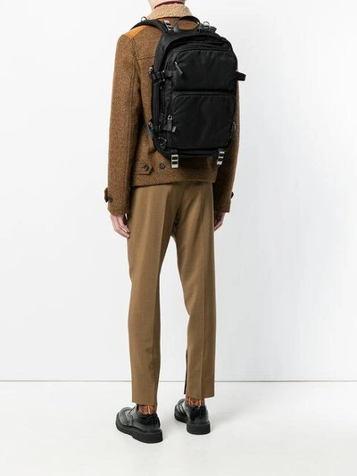 Shop Prada Pocket Backpack In Black