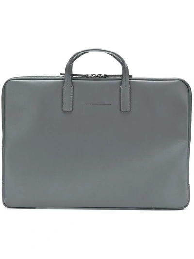 Shop Horizn Studios 15” Zipped Laptop Briefcase In Grey