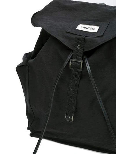 Shop Dsquared2 Military Backpack - Black