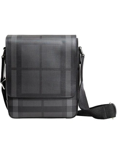 Shop Burberry London Check Crossbody Bag In Black