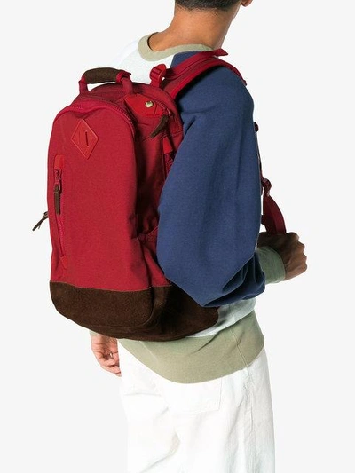 red Cordura 20L suede backpack