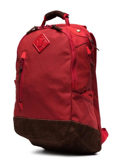 red Cordura 20L suede backpack