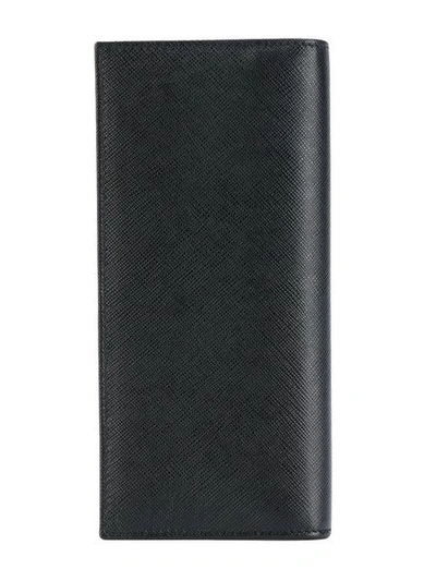 Shop Prada Vertical Bi-fold Wallet - Black