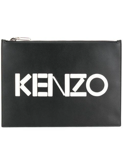 Shop Kenzo Colour Clock Clutch Bag - Black