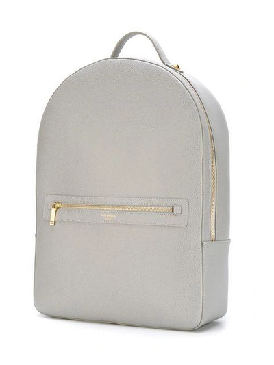 Shop Thom Browne Classic Backpack In Grey Pebble Grain