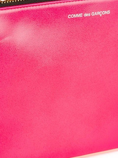Shop Comme Des Garçons New Super Fluo Clutch In Pink/yellow