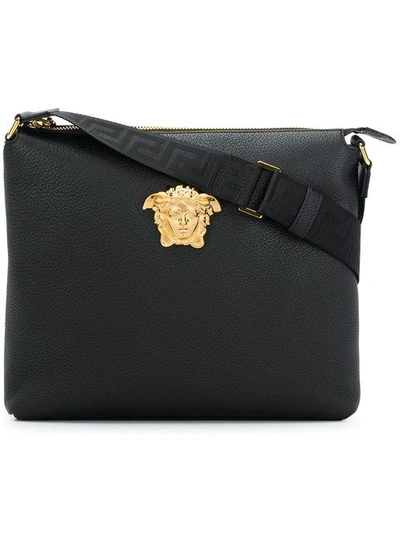 Shop Versace Medusa Shoulder Bag In Black