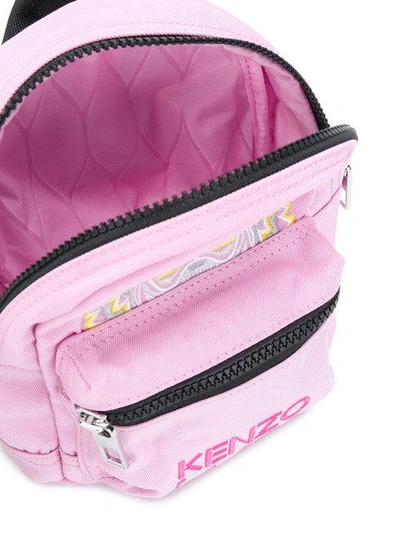 Shop Kenzo Mini Tiger Backpack - Pink In Pink & Purple