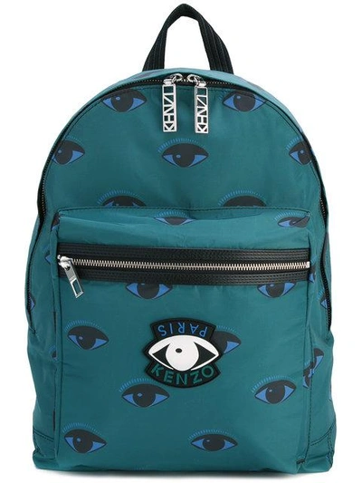 Shop Kenzo Eyes Backpack In Green