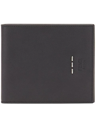 Shop Fendi Selleria Bi-fold Wallet In Black