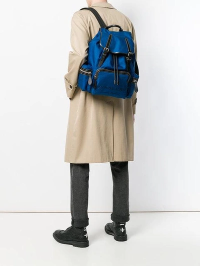 Shop Burberry Rucksack Backpack In Blue