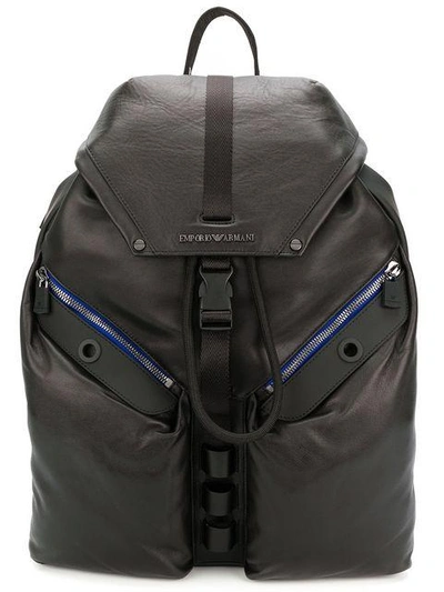Shop Emporio Armani Multi-pocket Backpack