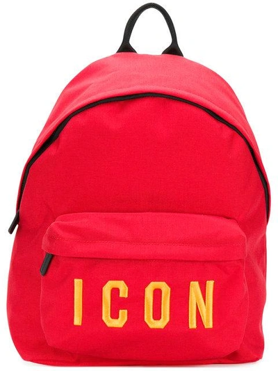 Shop Dsquared2 Icon Backpack In Red