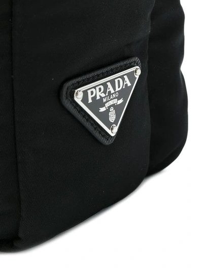 Shop Prada Buckled Messenger Bag - Black